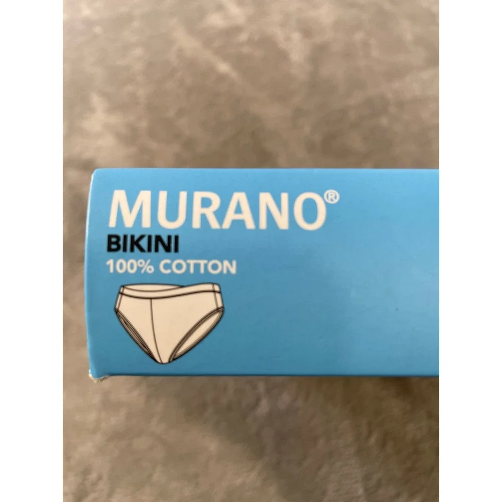 Murano Bikini Briefs 3 Pack Mens‎ XL 40-42 White 100% Cotton Tagless